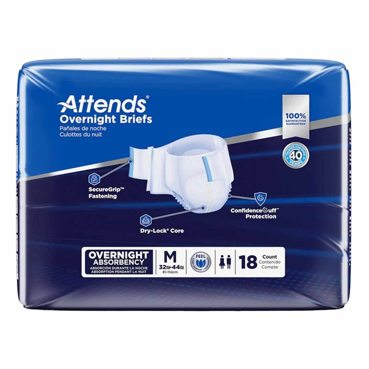 Image 6 of Attends Overnight Briefs with Heavy Absorbency