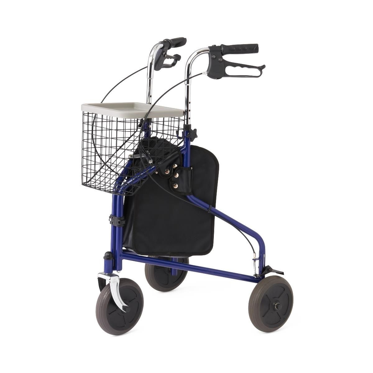 Medline 3-Wheel Rollators, Steel - Blue & Red | Vitality Medical