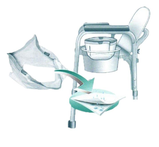 Commode Liner with Absorbent Pad