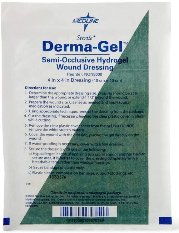 Image 3 of Medline DermaGel Hydrogel Sheets, Latex Free