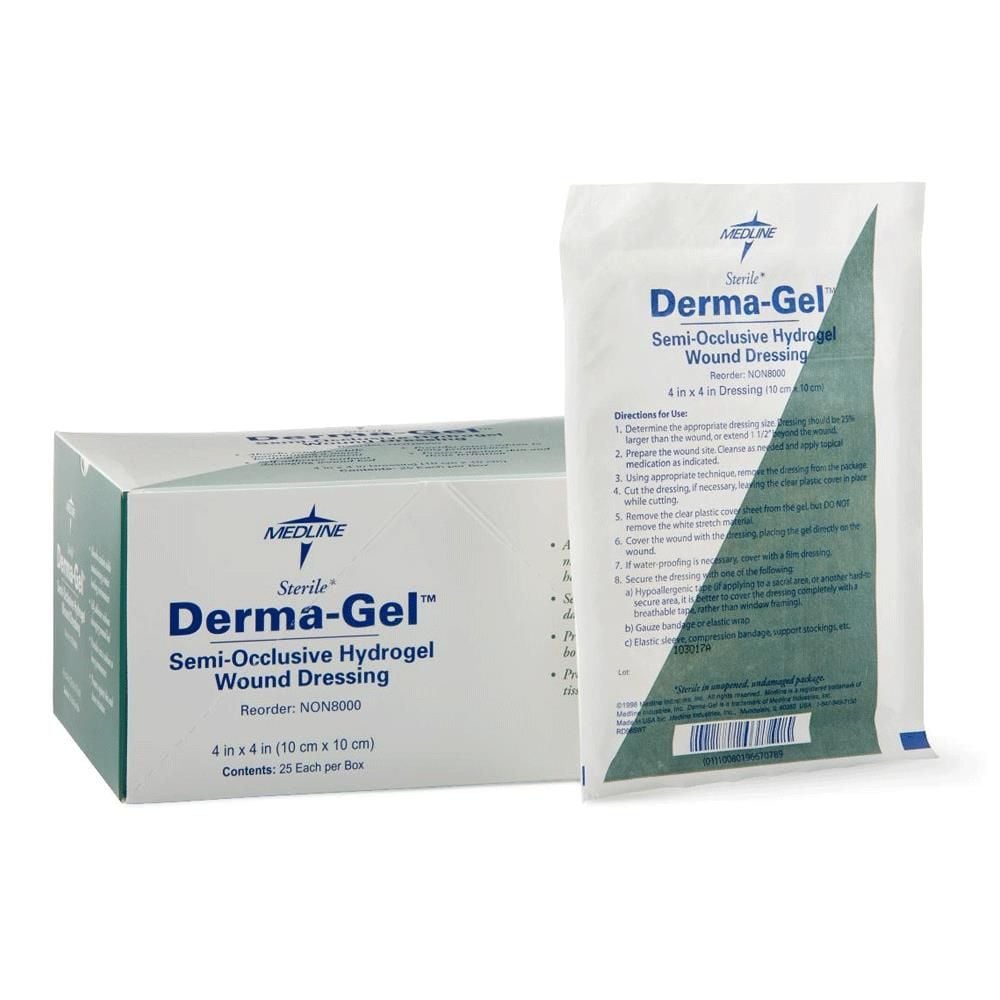 Image 1 of Medline DermaGel Hydrogel Sheets, Latex Free