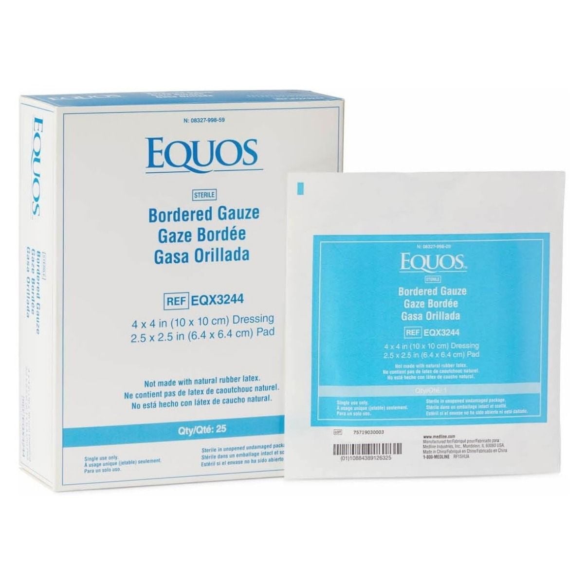 Equos Bordered Gauze Packaging