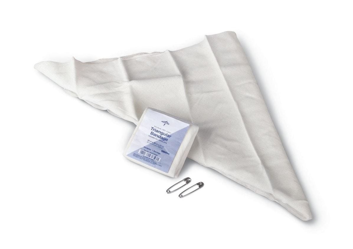 Image 2 of Medline Nonsterile Triangular Bandages with Safety Pins