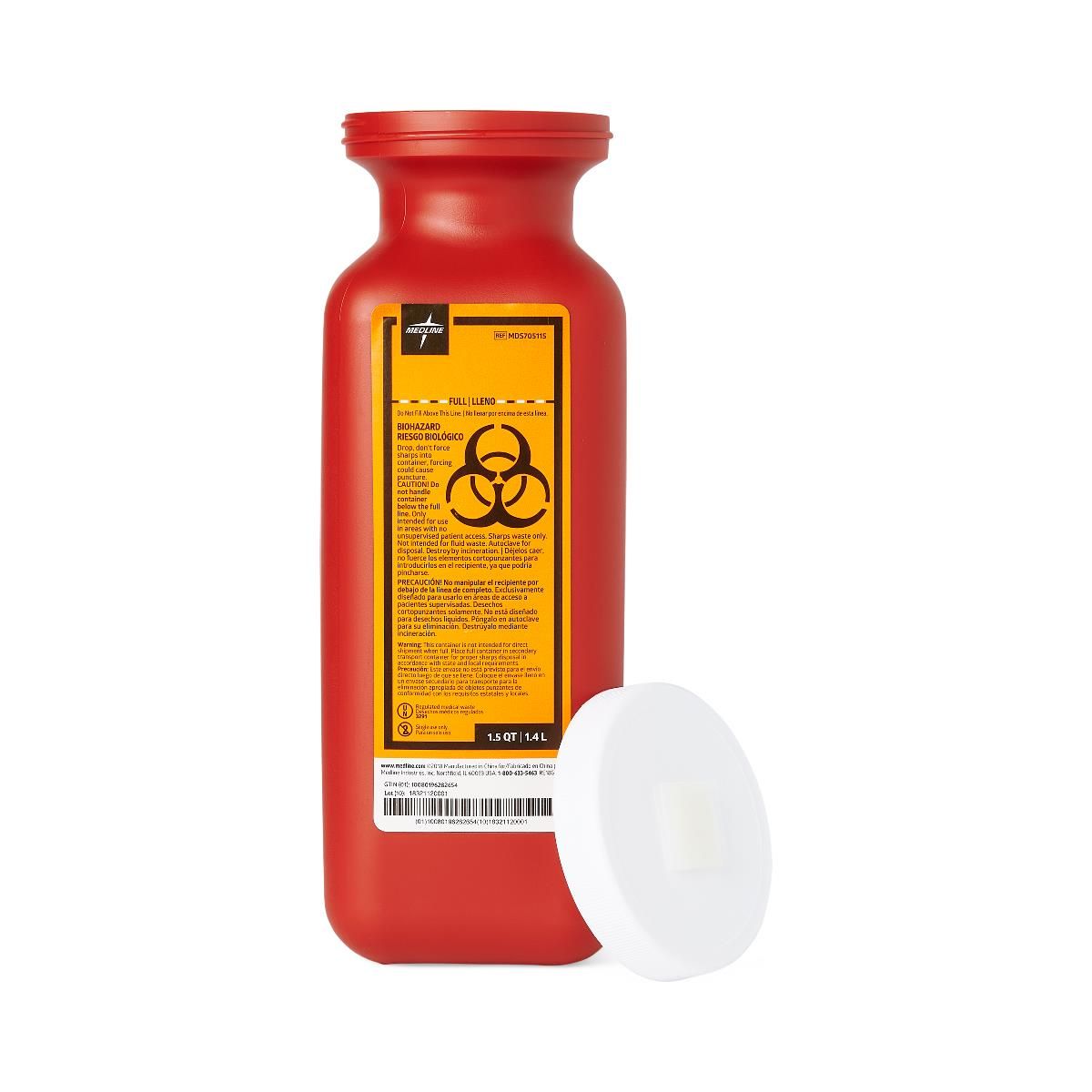 Sharps Container with Screw Top Lid