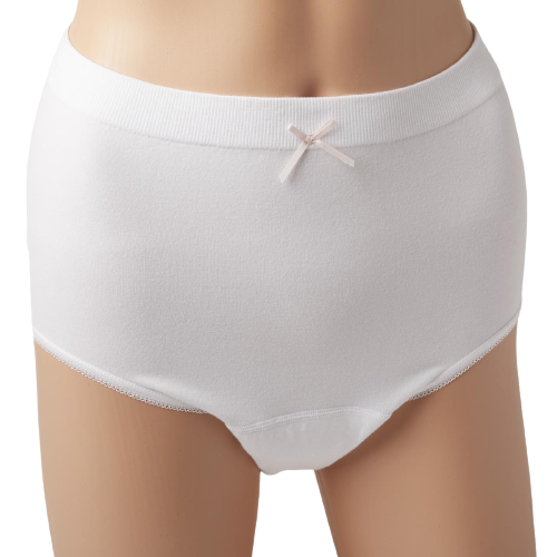 The female reusable light incontinence pants being worn