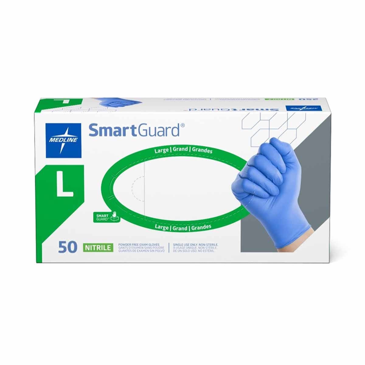 Image 5 of Medline SensiCare Powder-Free Nitrile Exam Gloves, Latex Free, Long