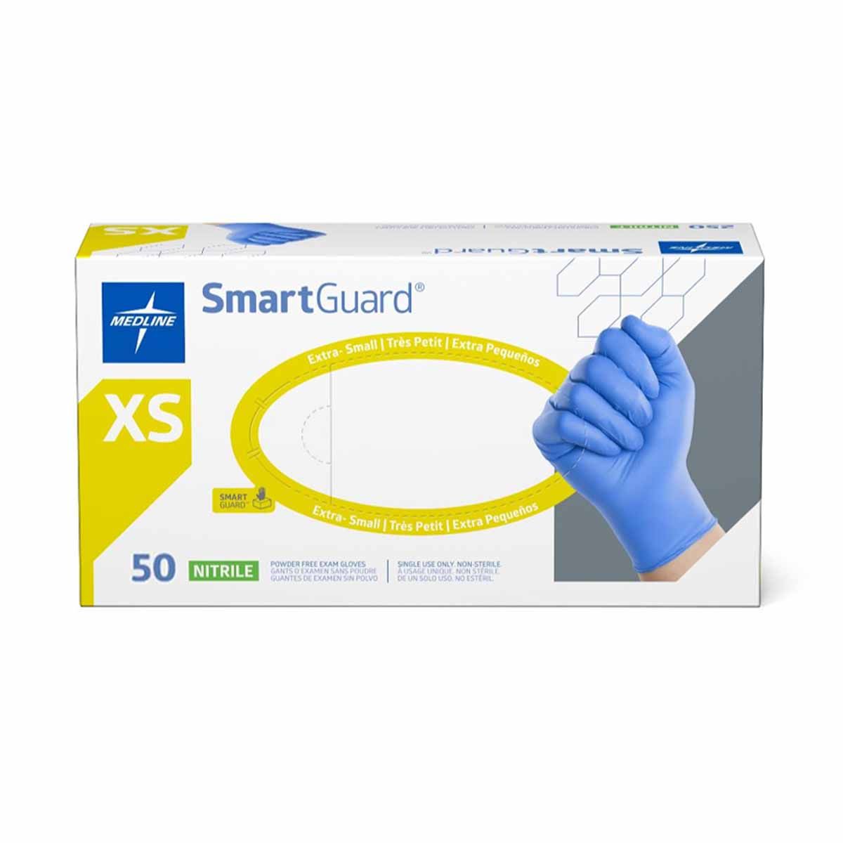 Image 2 of Medline SensiCare Powder-Free Nitrile Exam Gloves, Latex Free, Long