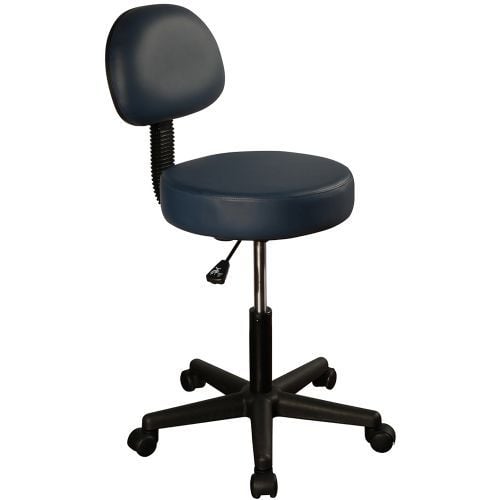 Image 1 of MT Massage Pneumatic Rolling Massage Stool with Backrest