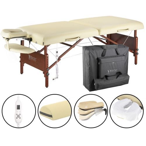 Image 1 of Del Ray Therma-Top Massage Table Pro Package with Half Round Bolster