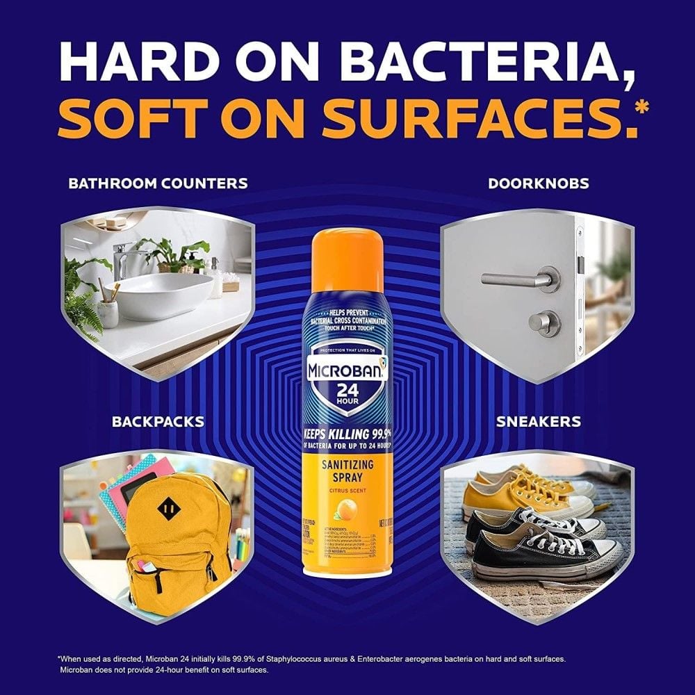 Microban 24: Hard on bacteria, soft on surfaces.