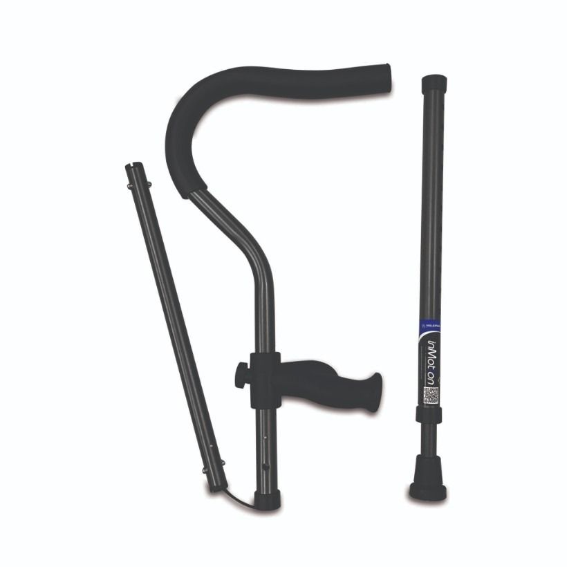 Folded crutch closeup