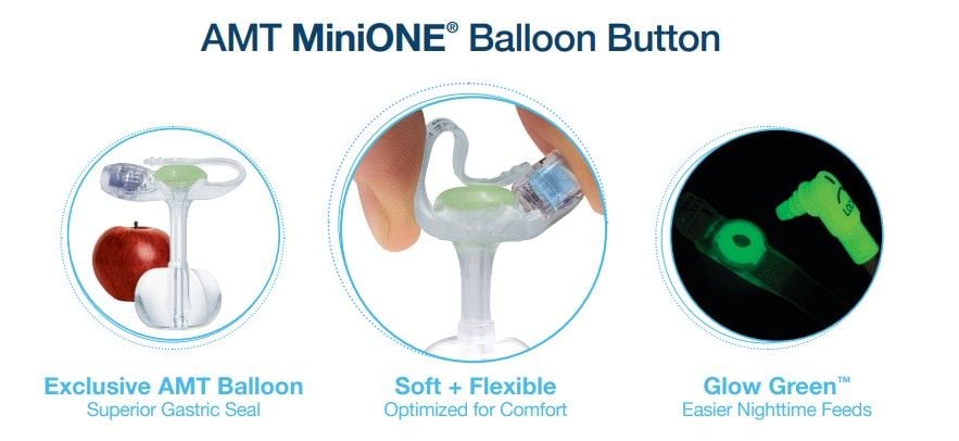 Image 10 of AMT Mini ONE Balloon Button Low Profile G-Tube