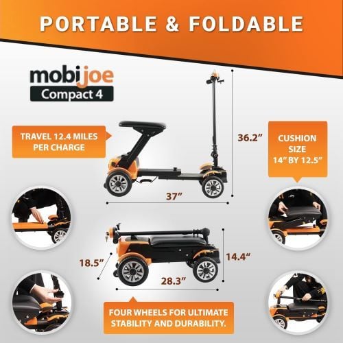 Image 3 of PMT MobiJoe Compact Lightweight Folding Scooter