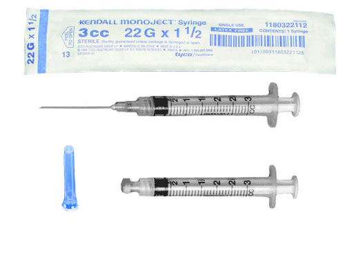 Image 2 of 3 mL Syringes with Needle by Monoject