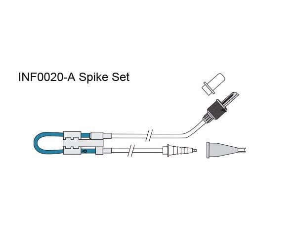 Spike Set with SpikeRight Plus Connector and ENFit Connector and Stepped Connector Drawing