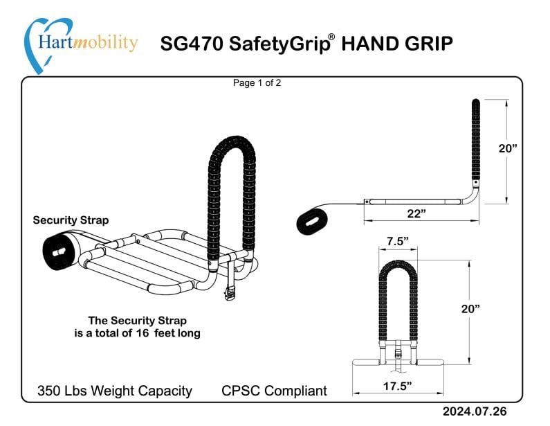 MoveEasy Hand Grip with SafetyGrip | Vitality Medical