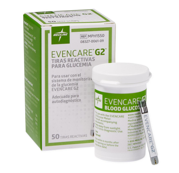 EvenCare G2 Blood Glucose Test Strips