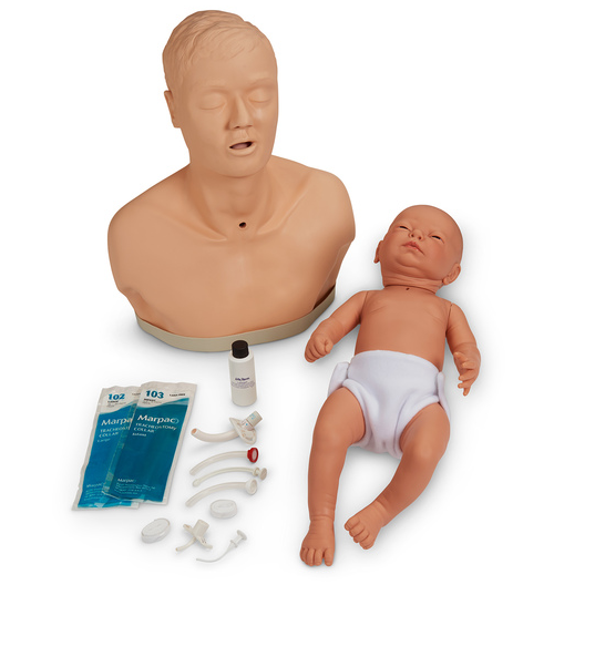 Image 1 of Nasco Life/form Patient Education Tracheostomy Care Manikins - Adult, Infant