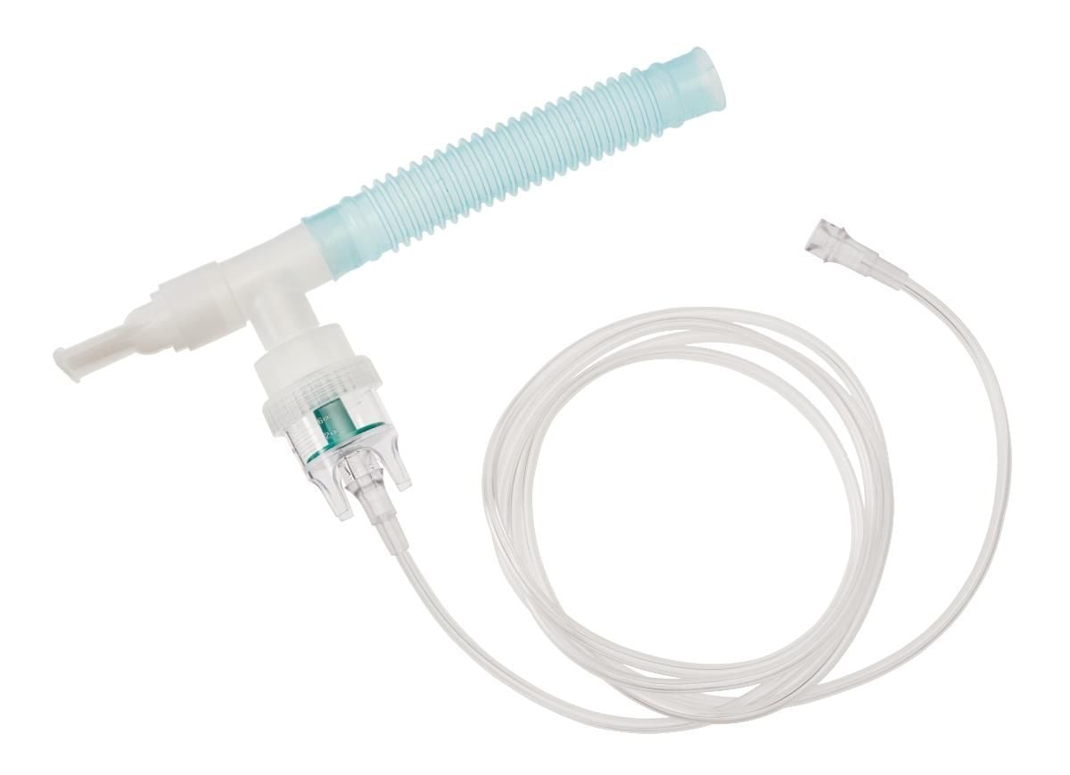 Nebulizer Kit with Tee, Small-Volume, Mouthpiece, 6 Reservoir Tubes, 7 Foot Star-Lumen Tubing, Standard Connector