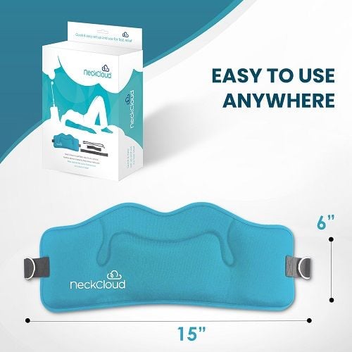 The dimensions of the Neck Cloud hammock are 15 inches by 6 inches.