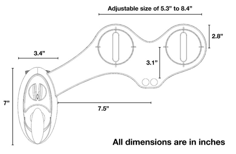 Image 11 of Luxe Neo 180 Self-Cleaning Dual Nozzle Non-Electric Bidet