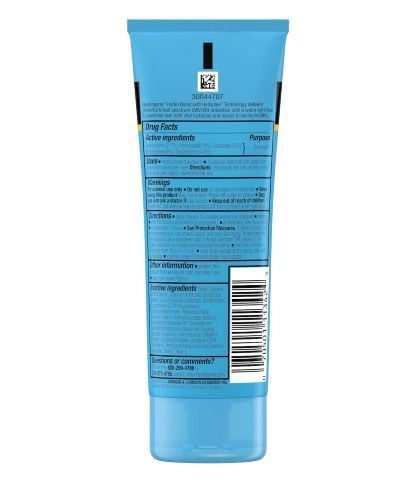 Back of the sunscreen container