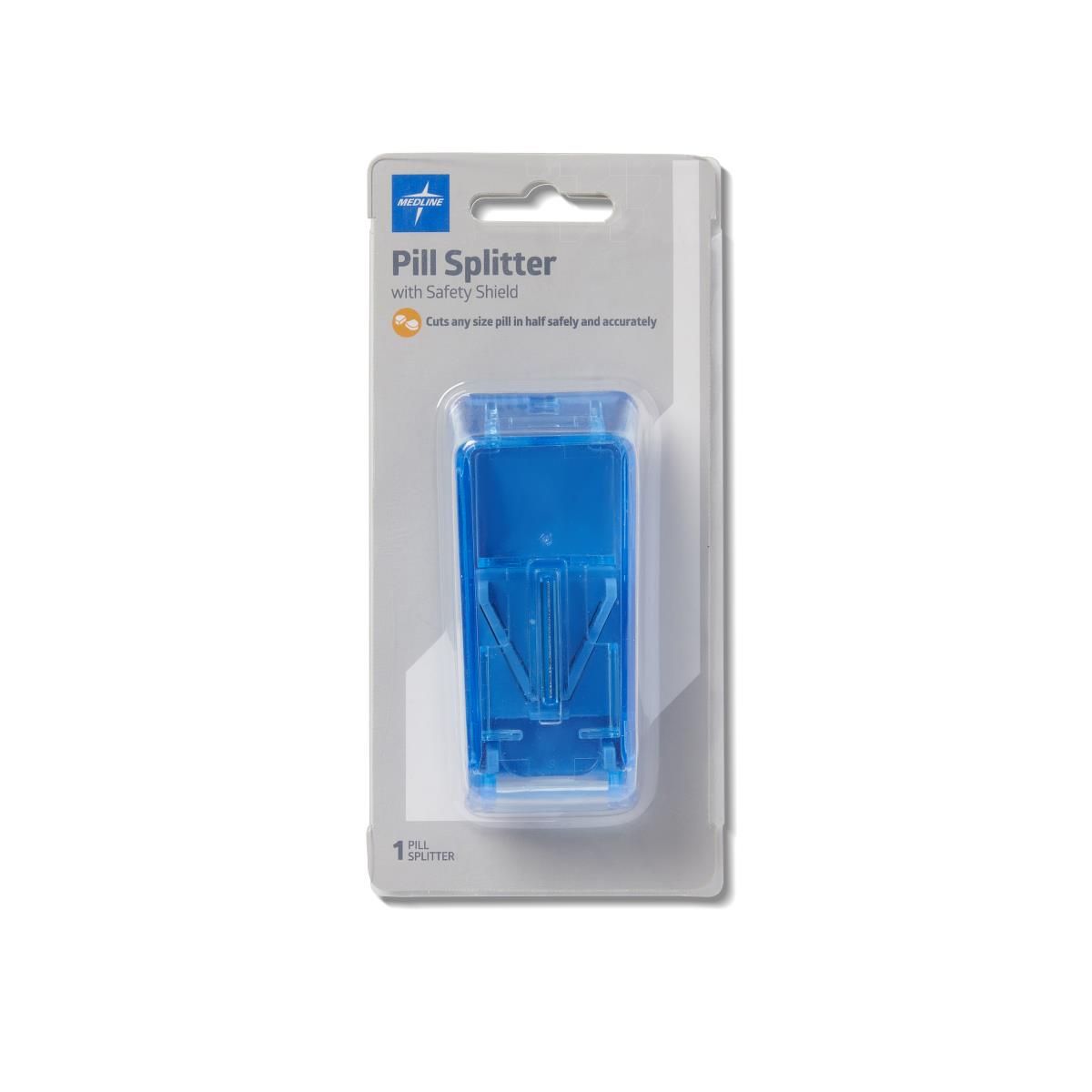 Medline Pill Splitter with Safety Shield, Blue - NON138700R