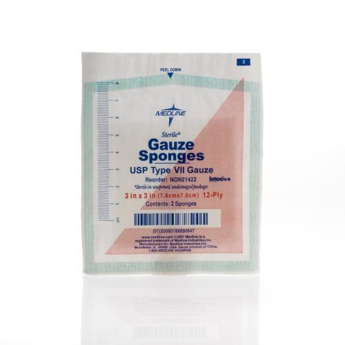 Image 2 of Medline NON21422 Woven Gauze Sponges 3x3 Inch 12 Ply - Sterile