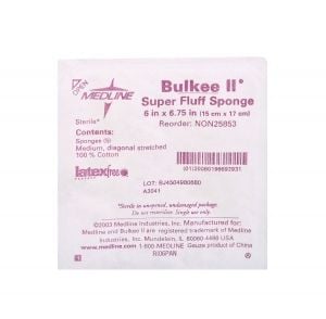 Image 2 of Bulkee 6 x 6.75 Super Fluff Sponge, Sterile, 5 Tray - NON25853 