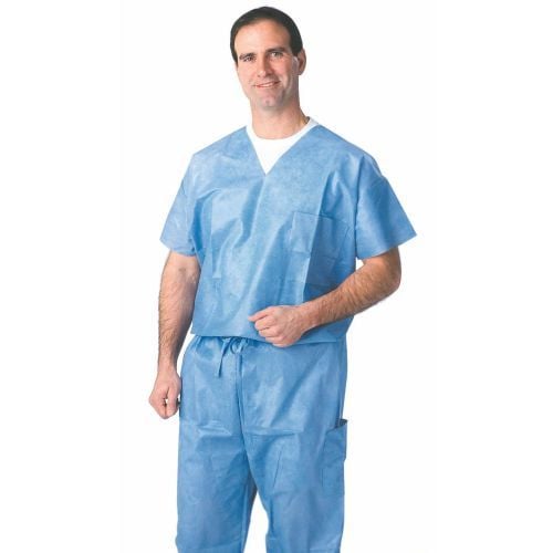 Image 1 of Disposable V-Neck Scrub Shirts
