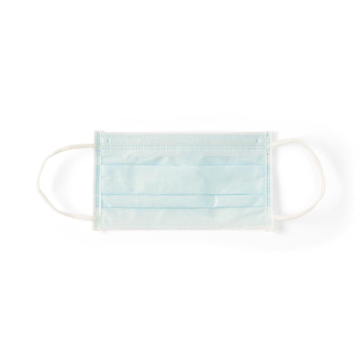 Medline ASTM L1 Procedure Face Mask with Anti-Fog Strip and Ear Loops, Blue