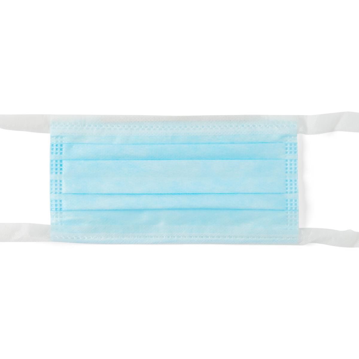 Medline ASTM Level 1 Surgical Masks with Horizontal Ties, Blue