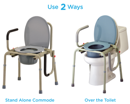 Stand Alone Commode or Over-the-Toilet Use