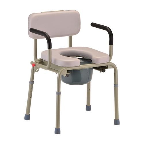 Nova Drop Down Commode Chair With U Shaped Cushion Seat