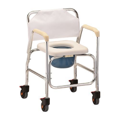 Image 1 of Nova Padded Commode Shower Chair with Wheels - 8800