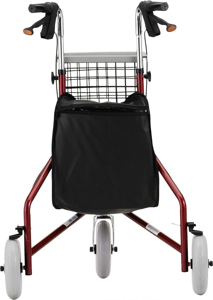 Red Nova Traveling Walker Comes with Basket and Storage Bag
