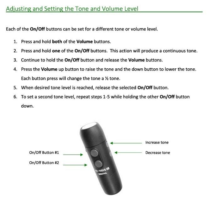 Settings and Volume Levels