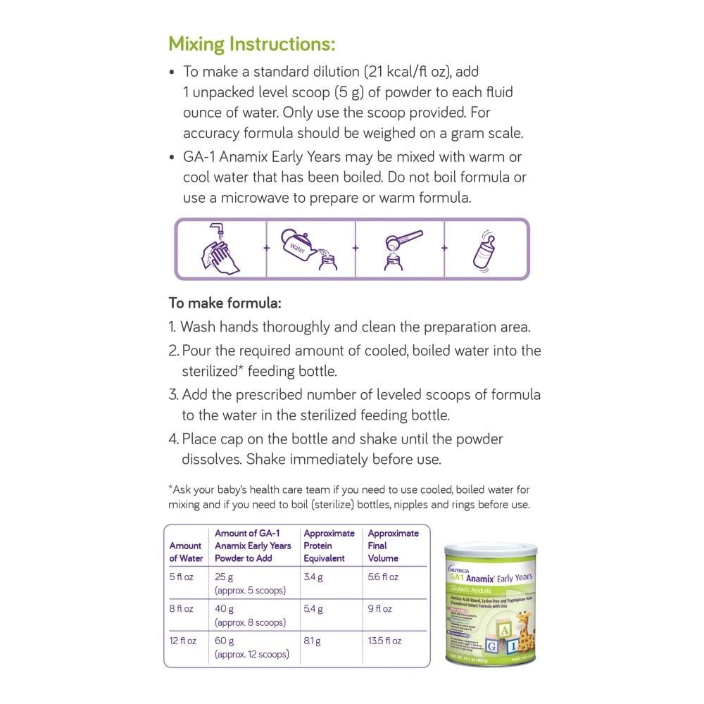 Mixing Instructions