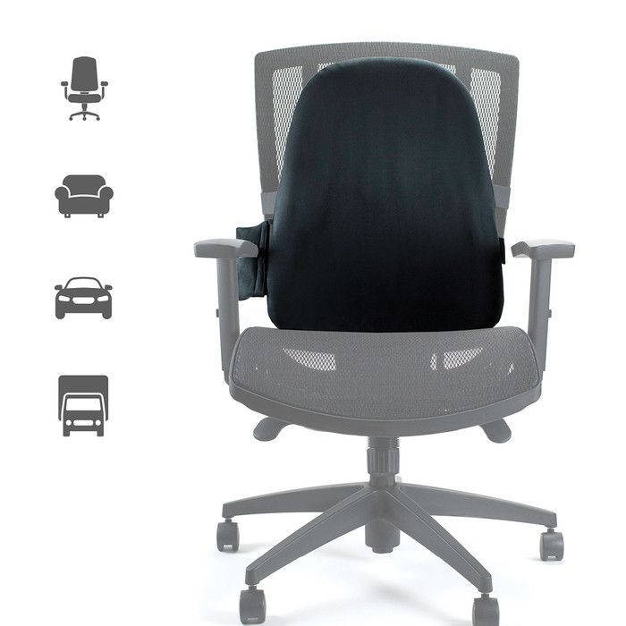 ObusForme CustomAIR Backrest with Adjustable Lumbar Support on Chair