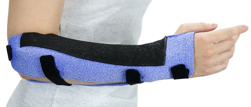Muenster orthosis in Orficast More Blue and Orficast More Black