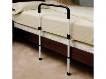 Image 3 of Essential Medical Supply Height Adjustable Hand Bed Rail w/ Floor Support