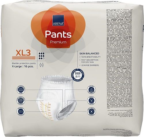 The back of the XL3 underwear packaging