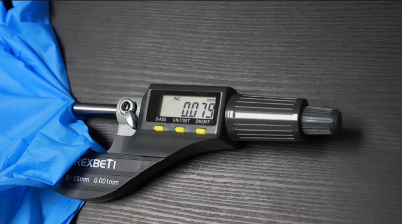 Palm Thickness Test - 0.079mm (3.11 mil)