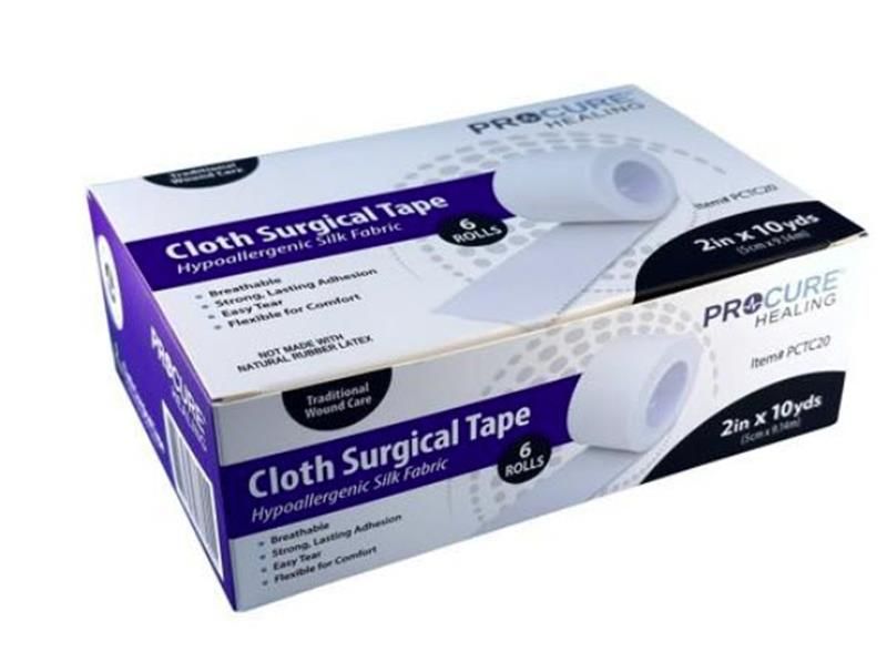 ProCure Cloth Surgical Tape, Hypoallergenic Silk Fabric