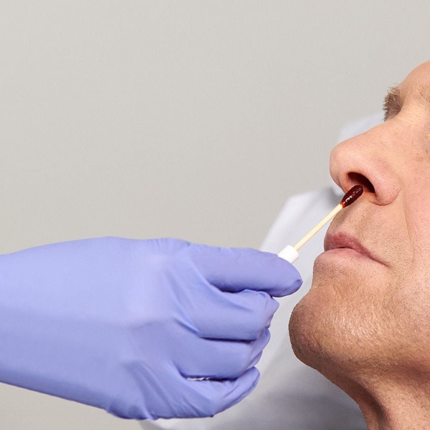 Swab in use