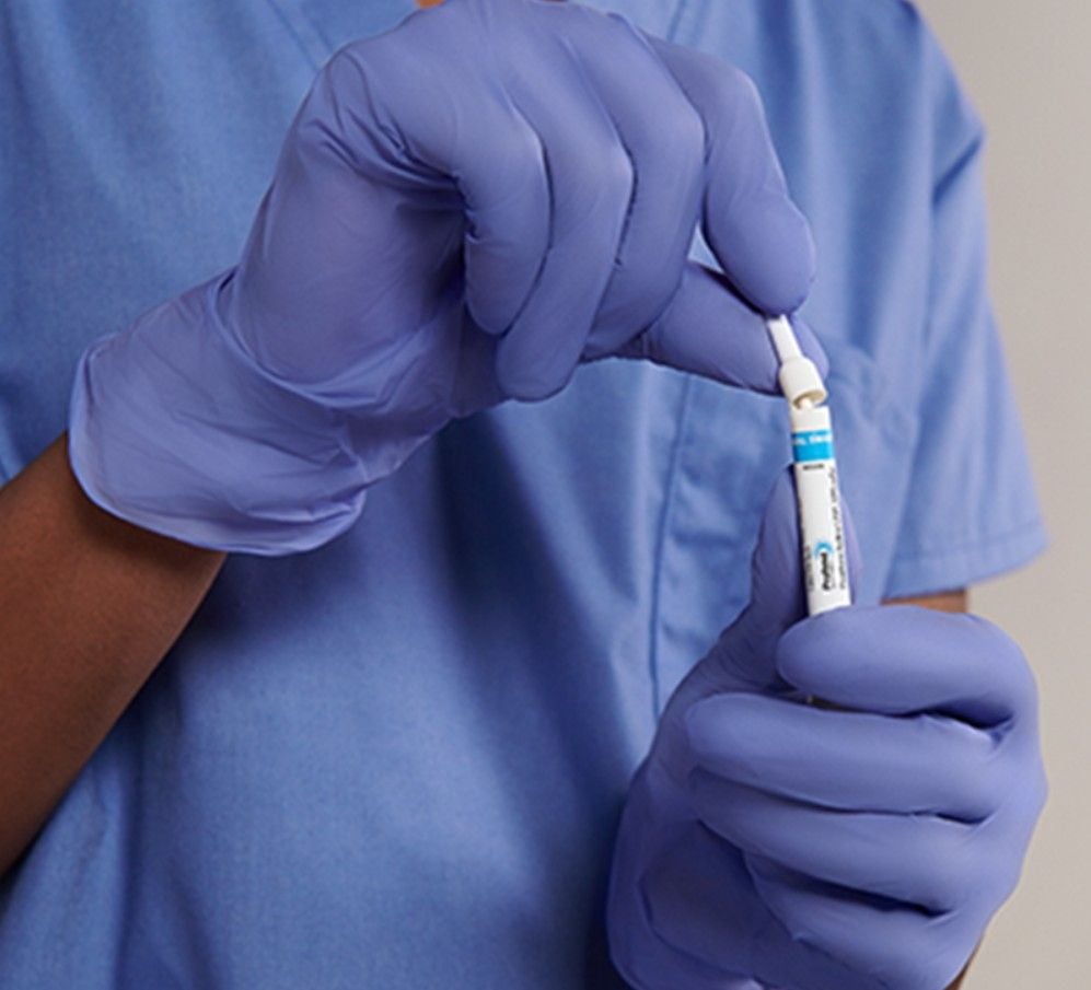 Snap and swab design