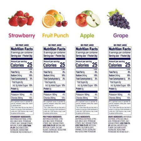 Variety Pack Nutrional Info