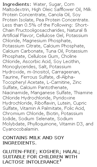 Pediasure Vanilla Shake Ingredients