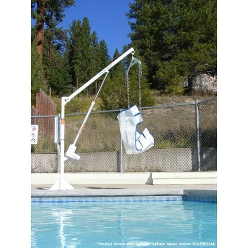 Power EZ Pool Lift Mounted with Optional Anchor