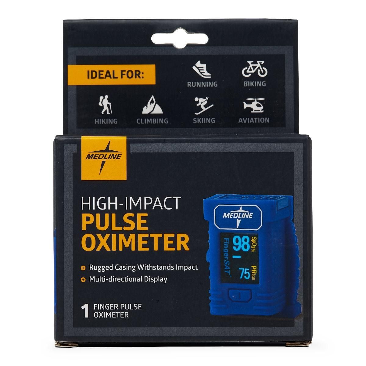 High-Impact Finger Pulse Oximeter - Medline HCSFSATSPORT